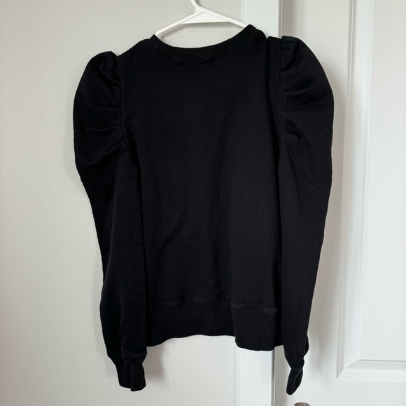 Rebecca Minkoff Black Janine Sweatshirt Size XS Crew Neck Ruffle Feminine Fall - Picture 11 of 16